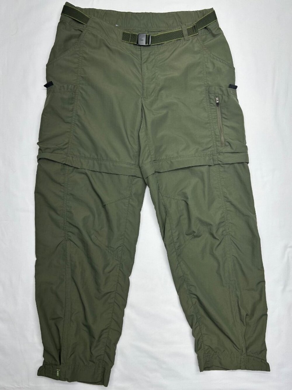 REI Sahara Women's Olive Convertible Hiking Pants UPF 50+ Nylon Size 14P